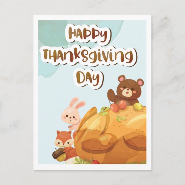 Happy Thanksgiving  Postcard (Front)