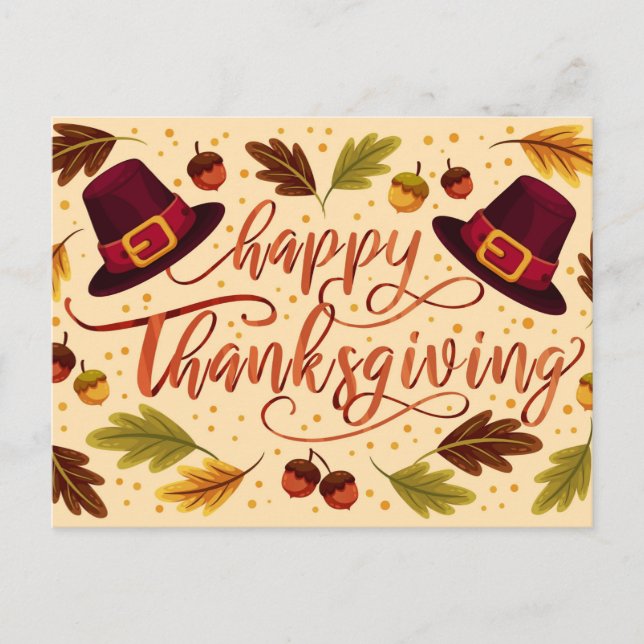 Happy Thanksgiving  Postcard (Front)