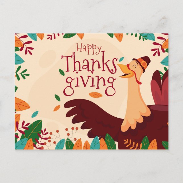 Happy Thanksgiving Postcard (Front)