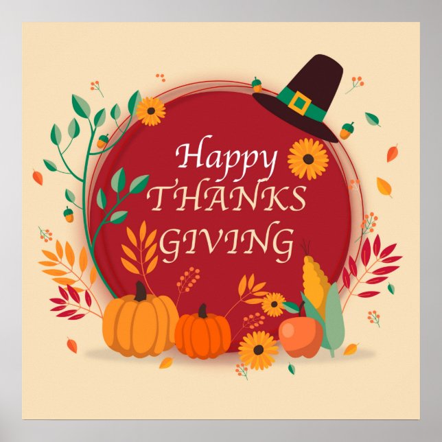 Happy Thanksgiving Poster (Front)