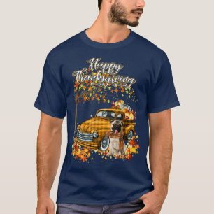 Happy Thanksgiving Pug Dog Autumn Fall Pumpkins Tr T-Shirt