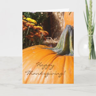 Happy Thanksgiving Pumpkin Card with poem