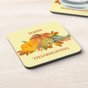 Happy Thanksgiving Pumpkin  Coaster