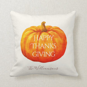 Happy Thanksgiving Pumpkin  Cushion