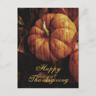 Happy Thanksgiving Pumpkin Postcard