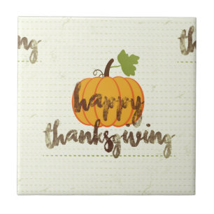 Happy Thanksgiving pumpkin Tile