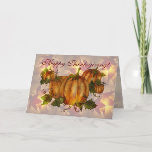 HAPPY THANKSGIVING PUMPKINS by SHARON SHARPE Holiday Card