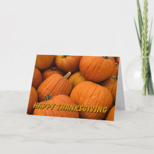 Happy Thanksgiving Pumpkins Holiday Card