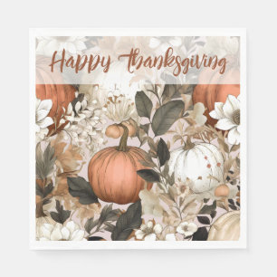 Happy Thanksgiving pumpkins Napkin