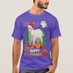 Happy Thanksgiving Ragdoll Funny Goat Happy Hallot T-Shirt