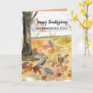 Happy Thanksgiving Real Estate Business Custom Card