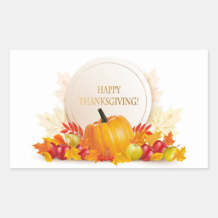 Happy Thanksgiving Rectangular Sticker