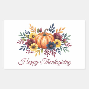 Happy Thanksgiving Rectangular Sticker
