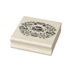 Happy Thanksgiving Rubber Stamp
