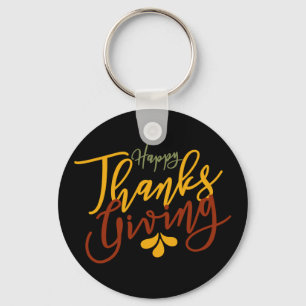 Happy Thanksgiving Saying Gift Key Ring