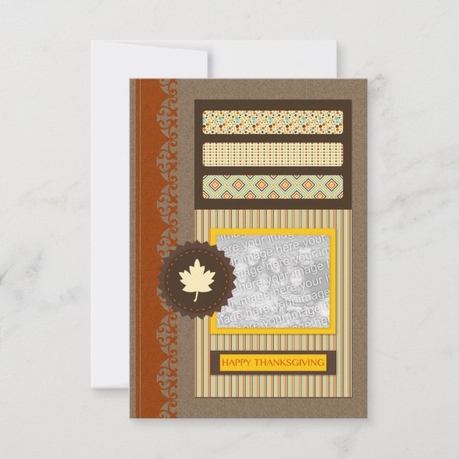 happy thanksgiving (scrapbook) invitation (Front)