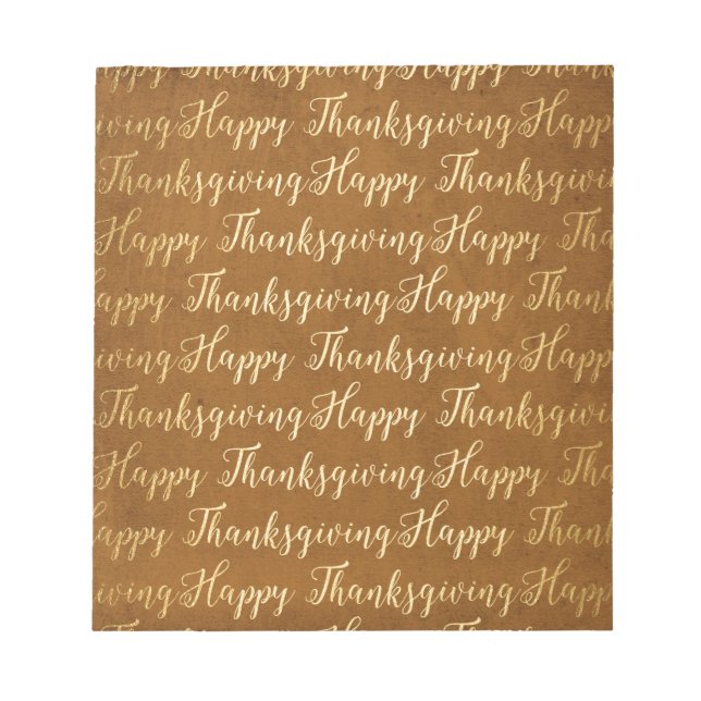 Happy Thanksgiving scripture Notepad (Front)