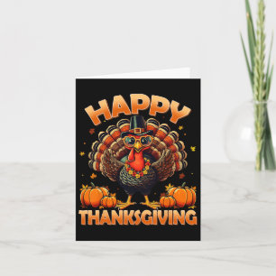 Happy Thanksgiving Shirts Women Girls Turkey Famil Card