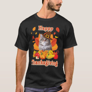Happy Thanksgiving Siberian Cat I'm Thankful For M T-Shirt