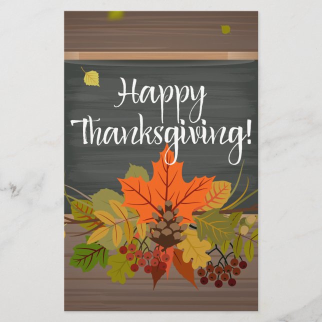 happy thanksgiving stationery (Front)