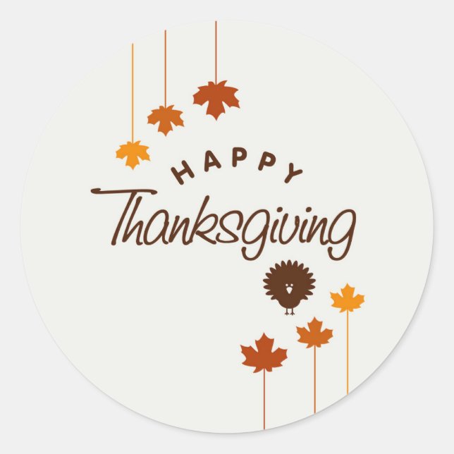 Happy Thanksgiving Sticker (Front)