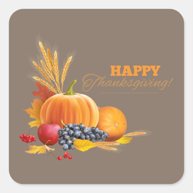 Happy Thanksgiving Stickers (Front)