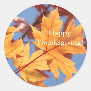 Happy Thanksgiving! stickers Autumn Leaves