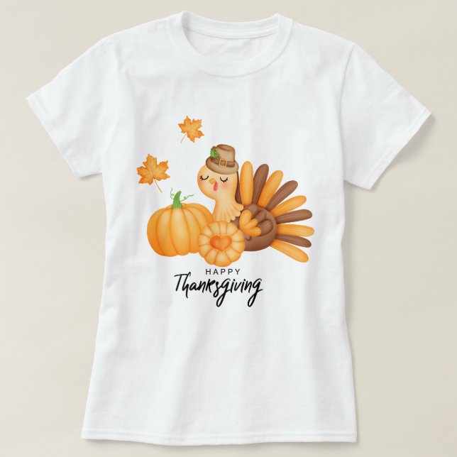 Happy Thanksgiving T-Shirt (Design Front)
