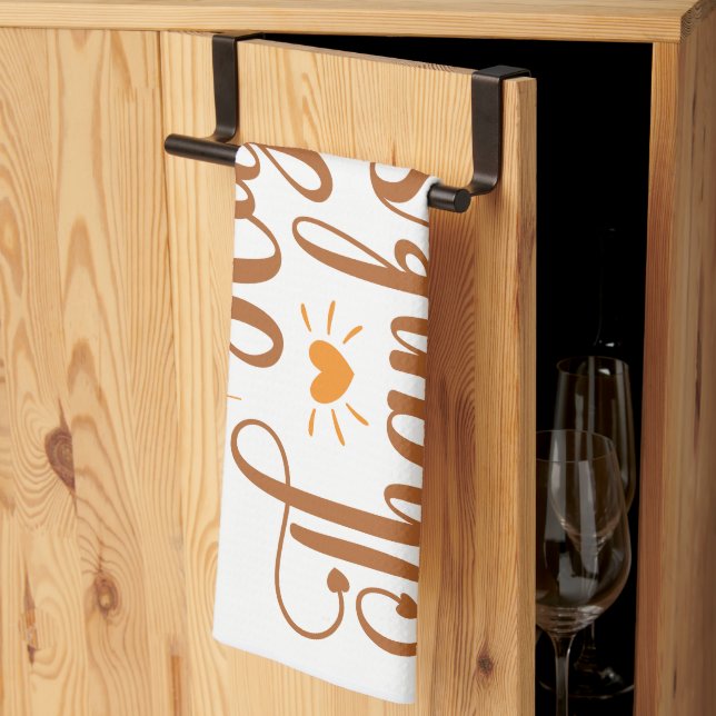 Happy Thanksgiving Tea Towel (Thirds Fold)