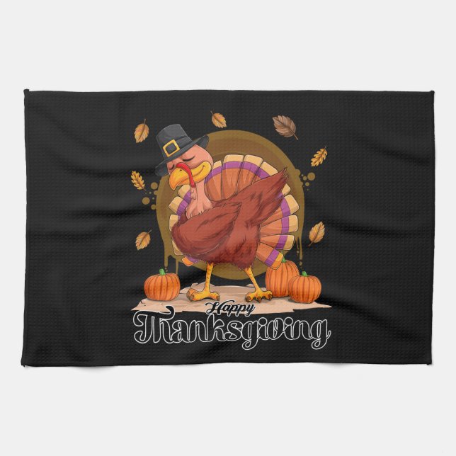 Happy Thanksgiving  Tea Towel (Horizontal)
