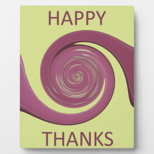 Happy Thanksgiving Text Art Design.  Plaque