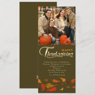 Happy Thanksgiving. Thanksgiving Photo Holiday Card