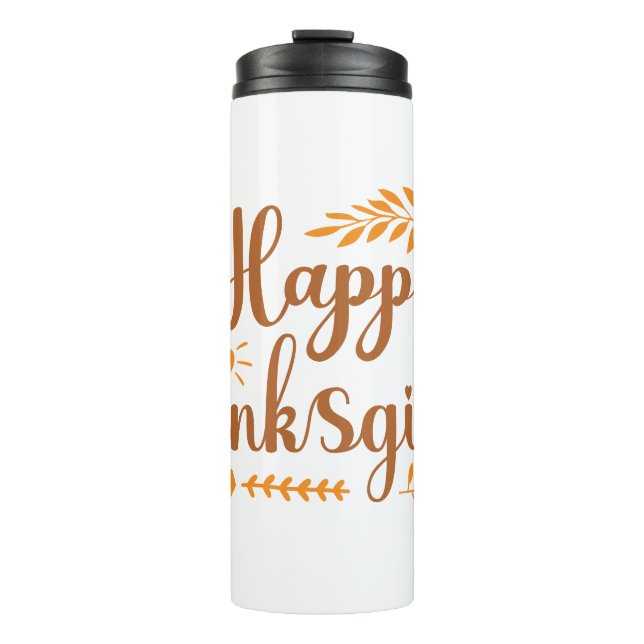 Happy Thanksgiving Thermal Tumbler (Front)
