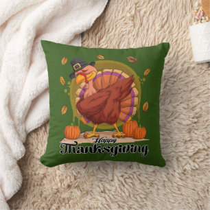 Happy Thanksgiving Throw Pillow