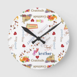 Happy Thanksgiving Time Clock