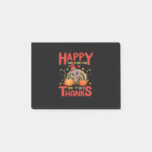 happy thanksgiving time to give thanks post-it notes