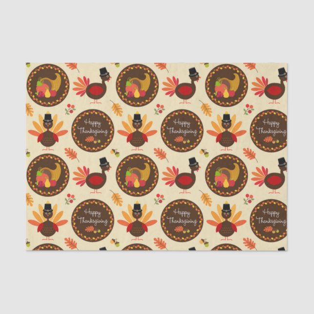 Happy Thanksgiving Tissue Paper (Front)