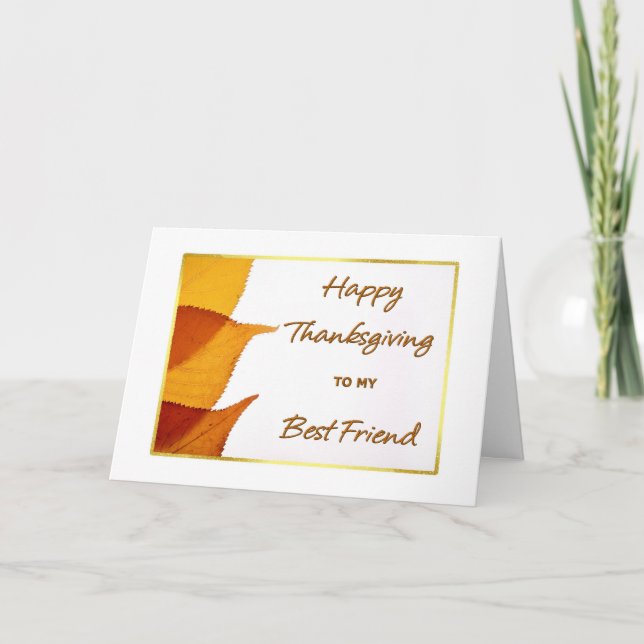 Happy Thanksgiving to my Best Friend Card (Front)