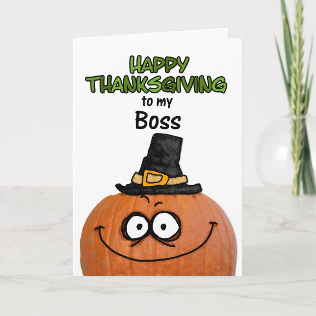 Happy Thanksgiving to my Boss Holiday Card (Front)
