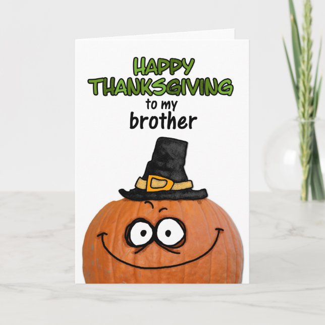 Happy Thanksgiving to my Brother Holiday Card (Front)
