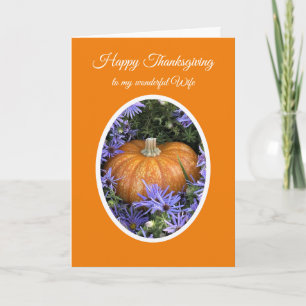 Happy Thanksgiving to my Dear Wife Pumpkin Card