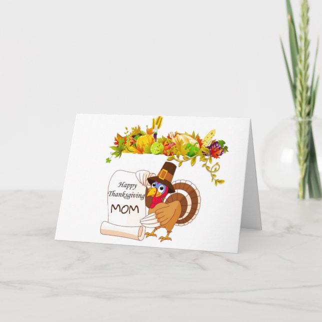 HAPPY THANKSGIVING TO MY ***MOM*** HOLIDAY CARD (Front)