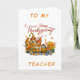 HAPPY "THANKSGIVING" TO MY *TEACHER* HOLIDAY CARD