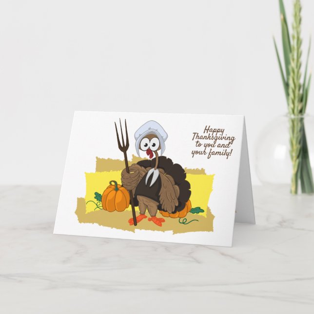 Happy Thanksgiving to you and yours Thank You Card (Front)