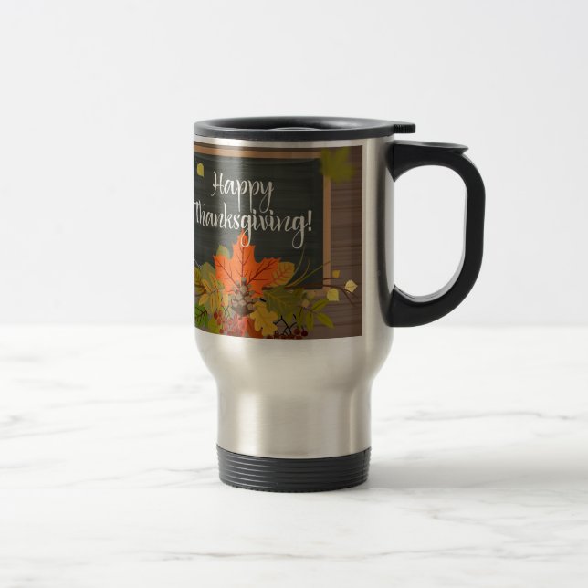 happy thanksgiving travel mug (Right)