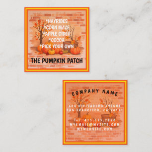 Happy Thanksgiving Trendy Beautiful Fall Square Business Card