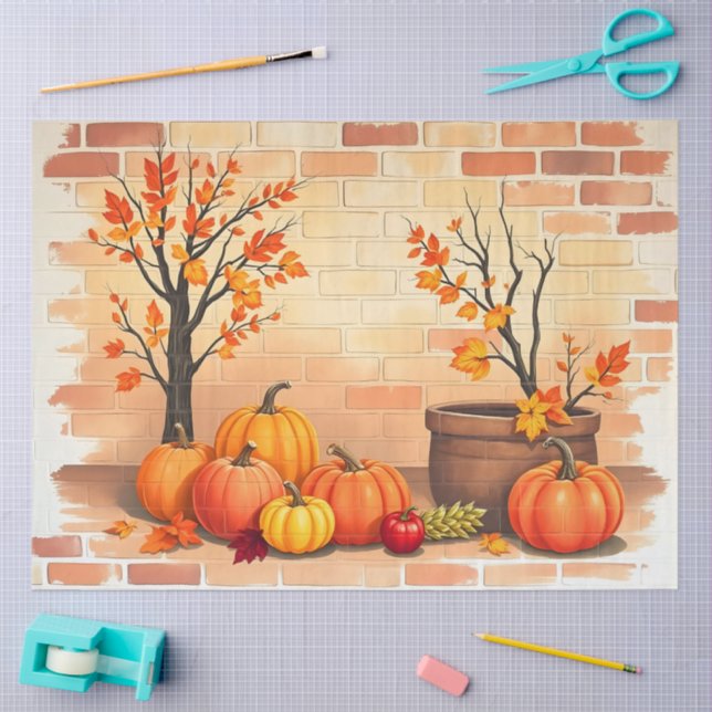 Happy Thanksgiving Trendy Beautiful Fall Tissue Paper (Craft)