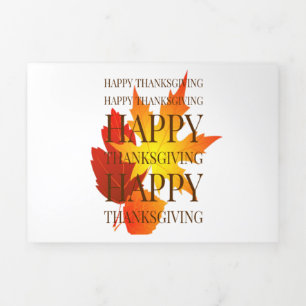 Happy Thanksgiving Tri-Fold Holiday Card