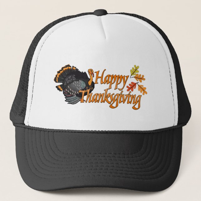 Happy Thanksgiving Trucker Hat (Front)