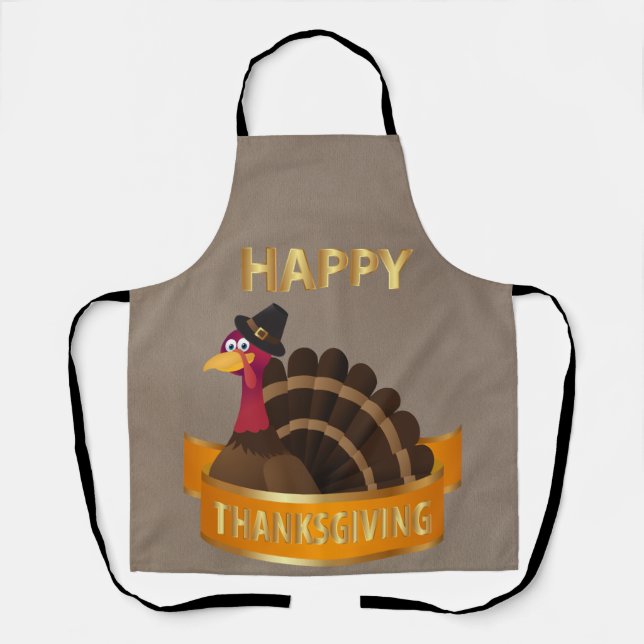 Happy Thanksgiving Turkey Apron (Front)
